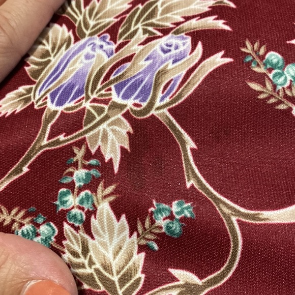 Vintage 70s Mod Fall Floral Dagger Collar Triangle Pull Zipper Front Dress - Picture 9 of 13